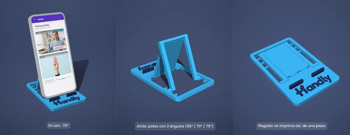 Atril vertical Handly en 3D