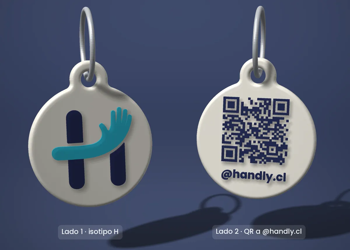 Llavero Handly en 3D